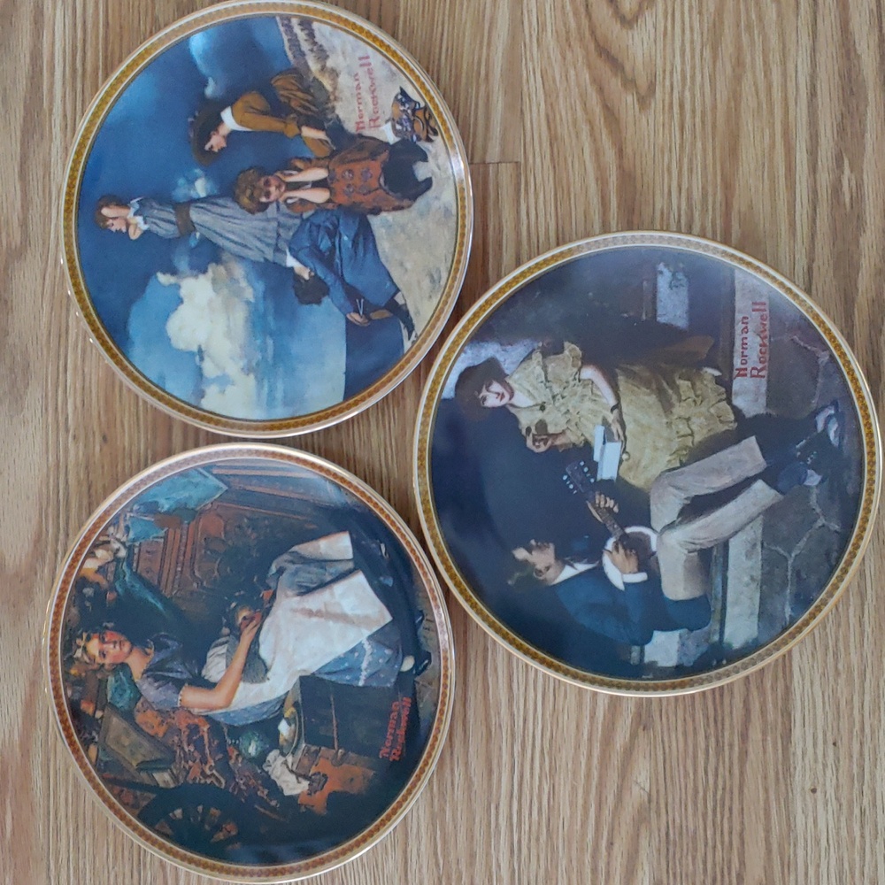 3 - Norman Rockwell's Rediscovered Women Collection plates